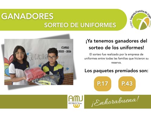 Ganadores sorteo de uniformes